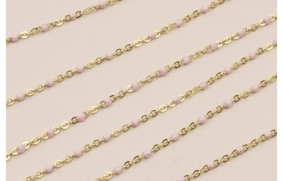 Stainless Steel: Cadena Acero eslabón 1mm Rosa