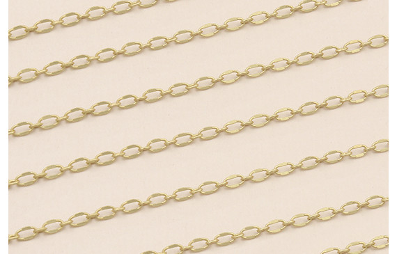 Cadena eslavon ovalado 4*2mm Dorado Mate