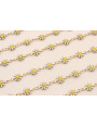 Cadena Marganitas 6mm diametro Blanco + Amarillo