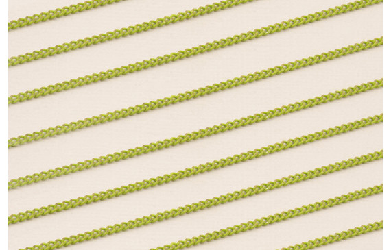 Cadena Eslabones 1*2mm Dorado y Pistacho