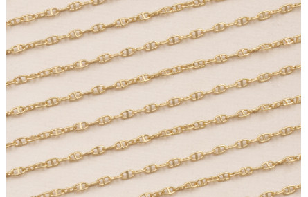 Cadena eslabon 4*2mm Dorado Mate