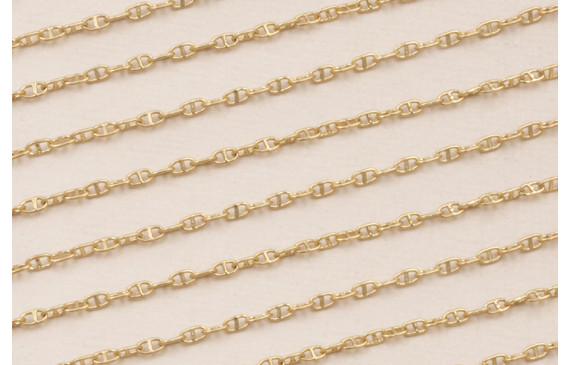Cadena eslabon 4*2mm Dorado Mate