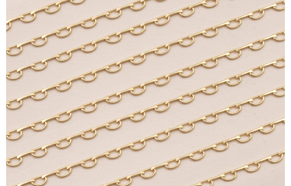 Cadena Medio Aro 4*2mm Dorado Mate