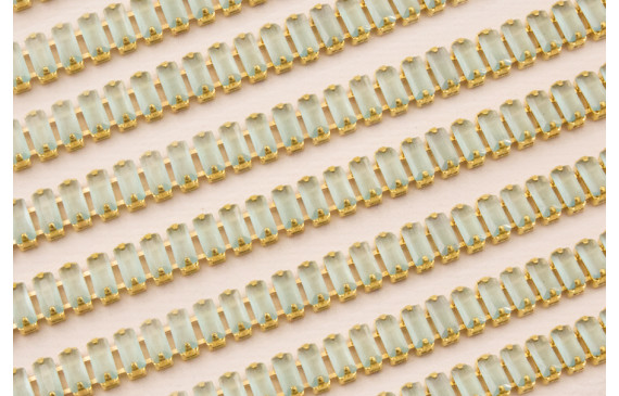 Cadena strass Cristales verde vidrio de 2,5*5mm