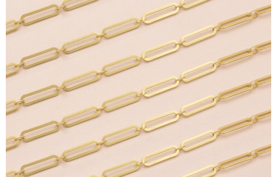 Cadena eslabón Ovalado 14*4mm Oro Mate