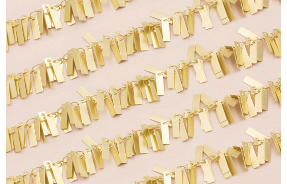 Cadena Ramillates rectangulos 10*3 Oro Mate