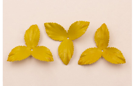 Flor pétalos relieve 45mm diam. Amarillo