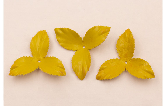 Flor pétalos relieve 45mm diam. Amarillo