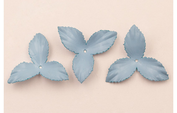 Flor pétalos relieve 45mm diam. Azul 