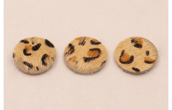 Disco Piel tintada 17mm Leopardo
