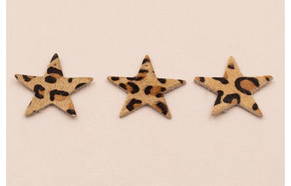 Estrella Piel Tintada 27mm Leopardo