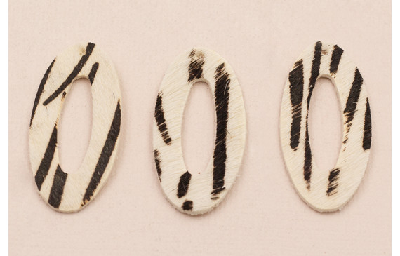 Aro Ovalado Piel Tintada 39mm Cebra