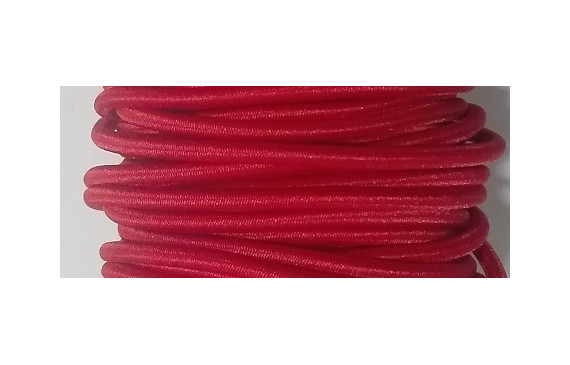 Cordón Goma Alta Calidad 3mm ROJO CORAL