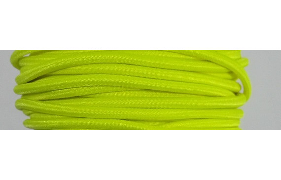 Cordón Goma Alta Calidad 3mm Amarillo Fosforito