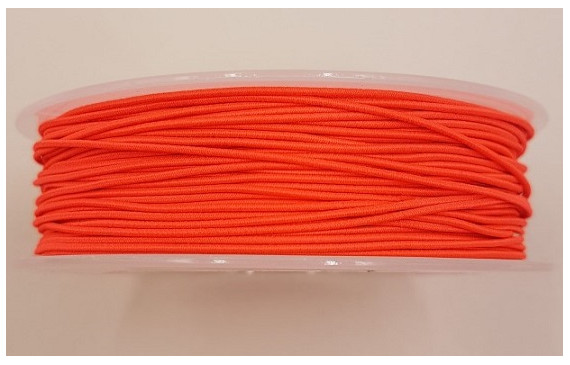Cordón de Goma 1mm  Coral Fluor
