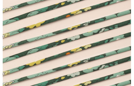 Lazo 4mm Liberty Flores Tonos verdes