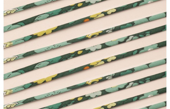 Lazo 4mm Liberty Flores Tonos verdes