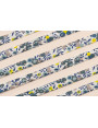 Lazo estampado bies 10mm Liberty Flores Azules