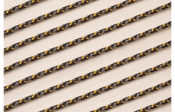 Driza 2mm Hilo Metálico Marrón, Gris y Dorado
