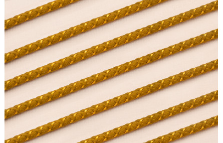 Cordón de 3mm color Pistacho con hilo dorado