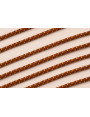 Cordón de 3mm Marrón con hilo dorado