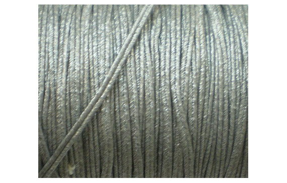 Soutache 3mm Metálica plata antigua