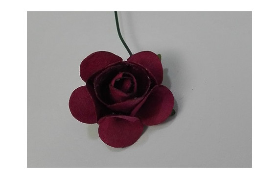 Flor Papel 2cms diámetro Granate