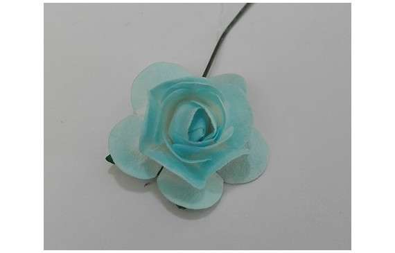 Flor Papel 2cms diámetro Azul Claro