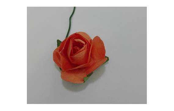 Flor Papel 2cms diámetro Naranja