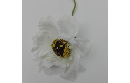 Flor Tela 45cms diámetro Blanca