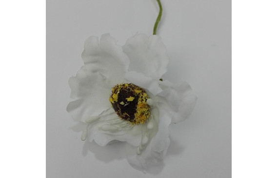 Flor Tela 45cms diámetro Blanca