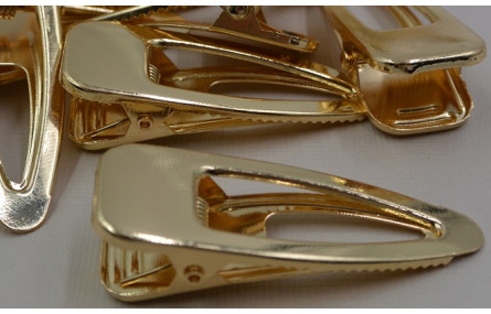 Pinza Pelo 60*40mm Dorada