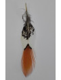 Pluma tigre cola naranja 100mm
