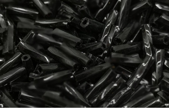 10 gramos Canutillo 6mm Negro retorcido