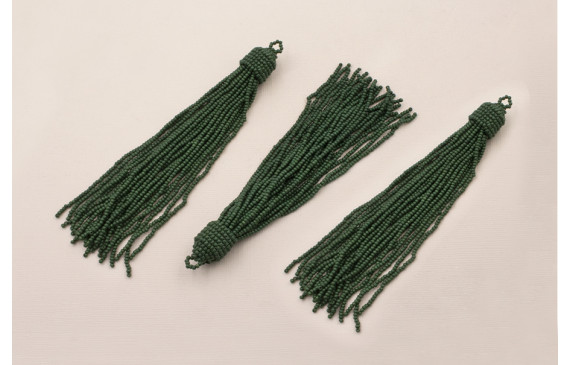 Fleco de Abalorio de 120mm  Verde