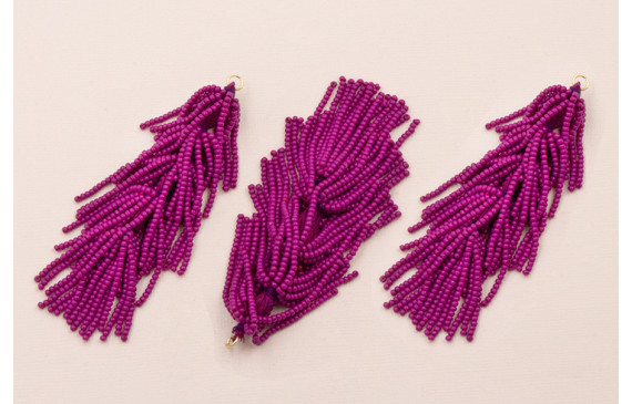 Fleco Cascada de Abalorio 80mm Purpura