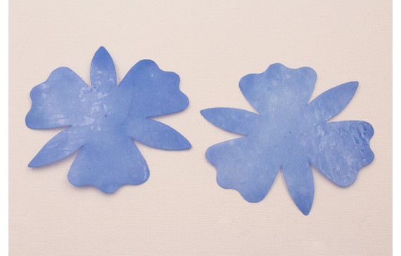 Flor de 80mm Azul Opaco Rugoso