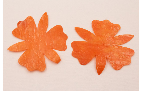 Flor de 80mm Naranja Opaco Rugoso