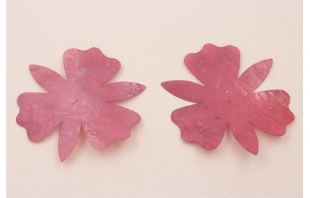 Flor de 80mm Rosa traslucido rugoso