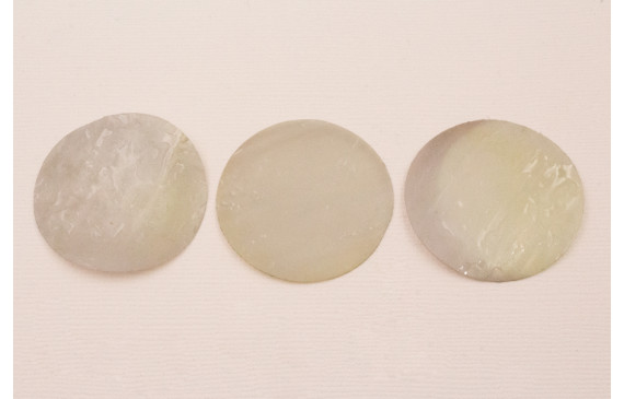 Disco de 40mm Beige traslucido rugoso