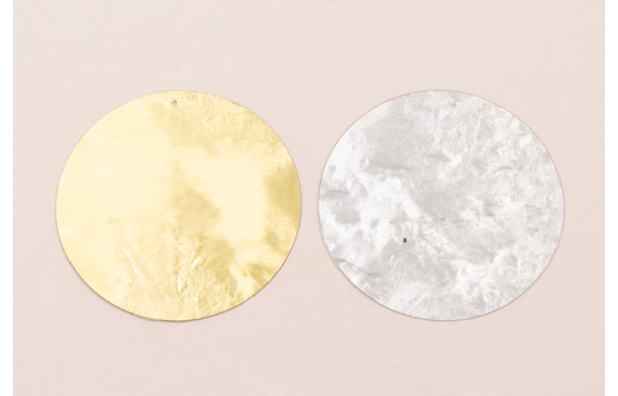 Disco de 60mm textura Rugoda Oro y Plata