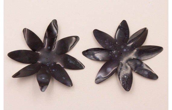 Flor de 90mm Negro Borroso