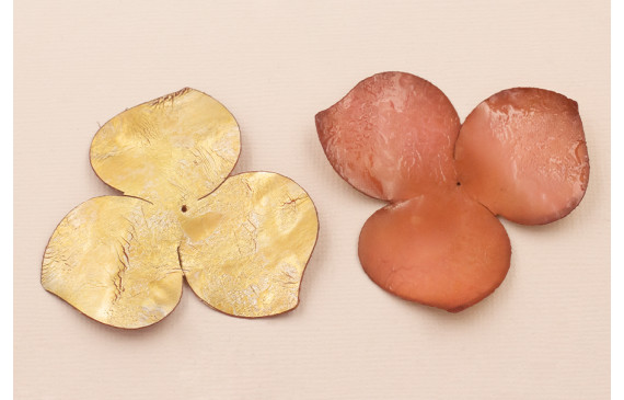 Lentejuela Trebol 3 Hojas de 60 Rosa Vintage y Oro