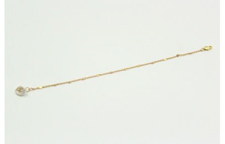 Pulsera sencilla de cadena con discos intercalados