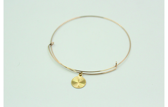 Pulsera de acero inoxidable con nudo corredizo y c