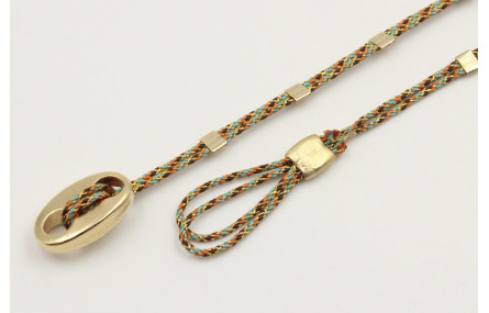 Pulseras micro driza colores azul,rosa y oro con t