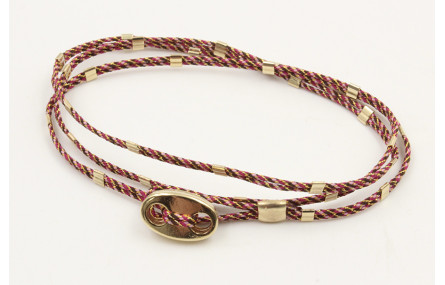 Pulseras micro driza colores morado,lila y oro con