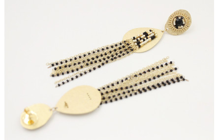 Pendinetes perno sol con aro de miyuki y brillos n