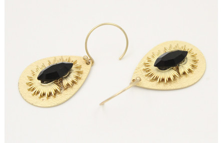 Pendinetes lagrimas oro mate con brillo cristal ne