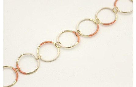 Pulsera de acero inoxidable con arandelas esmaltad